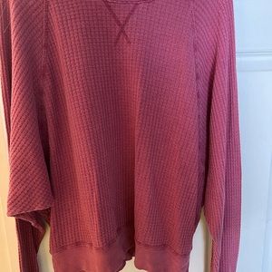 Time and Tru long sleeved pink waffle knit top.